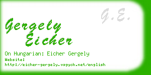 gergely eicher business card